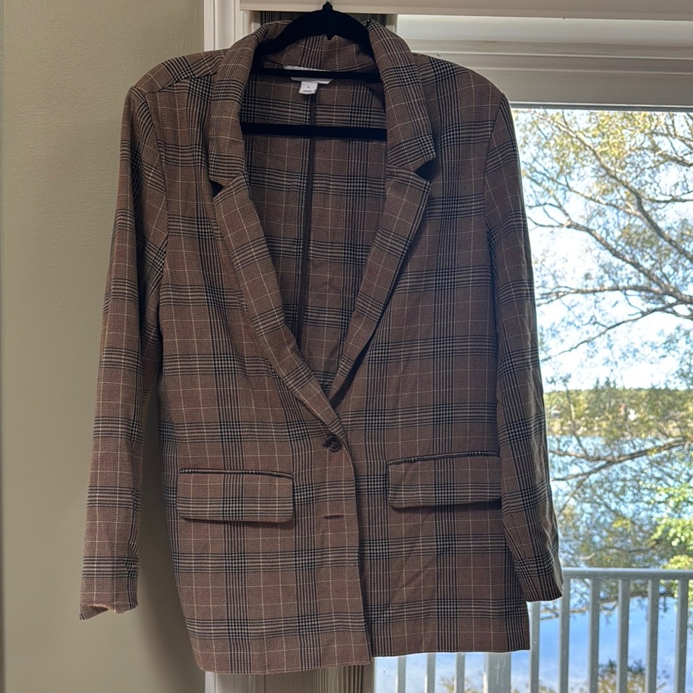 Brown Plaid Blazer
